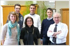University of Ghent and ProDigest Science Team back row (left to right), Massimo Marzorati, Sam Possemiers, Tom Van de Wiele front row (left to right), Emily Van Gucht, An Verhelst, Willy Verstraete